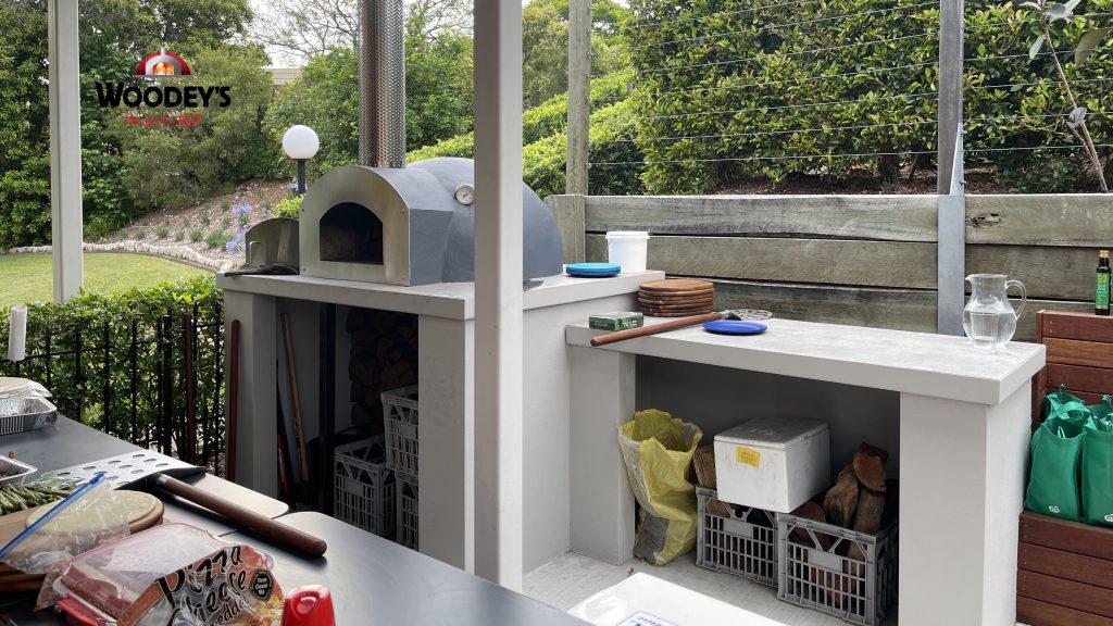 Woodfired Pizza Oven in Outdoor Kitchen